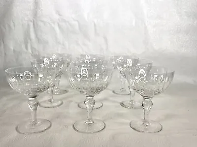 Buy Stuart England Cut Crystal Champagne Sherbet Glasses A Set Of 9 • 187.01£