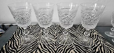 Buy 4 X Vintage Edinburgh Crystal 'Royal Scot' Large Sized Wine Glasses • 24.99£
