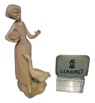 Buy Lladro Figure Girl With Goose Model 1052 Designed Fulgencio Garcia Matte Finish • 45£
