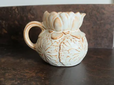 Buy Hand-made Charlestown Leaf Patterned Pottery Jug. Made In Cornwall. • 14.90£
