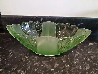 Buy Art Deco Stolze Lovely Green Fruit Bowl  Czechoslovakia Bohemian. • 12.99£