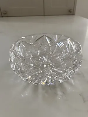 Buy Vintage Lead Crystal Cut Glass Bowl - Very Good Condition • 14£