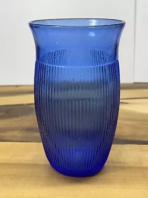 Buy Vintage Cobalt Blue Depression Glass Tumbler / Vase - 5  H • 11.56£