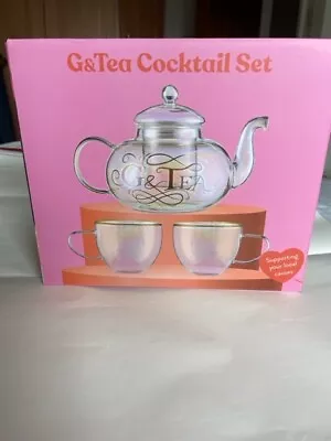 Buy Drinkind G&Tea Cocktail Glass Teapot Cup Set Rare Design Rainbow Pearlescent NEW • 22£
