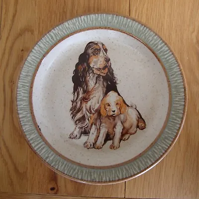 Buy Vintage Purbeck Pottery Decorative Collectable Plate Cocker Spaniel Dog + Puppy • 7.95£