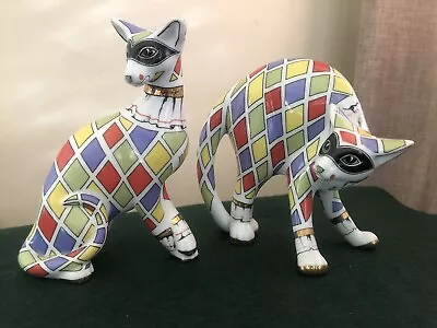 Buy A Pair Of Paul Cardew Harlequin Cats • 80£