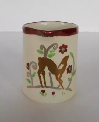 Buy Ridgways Bedford Ware Creamer Hand Painted Lustre Art Deco Deer & Floral England • 14.36£
