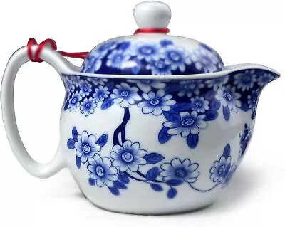 Buy Yxhupot Teapot 12oz/350m Blue China Porcelain Stainless Steel Filtration Mash I • 23.79£