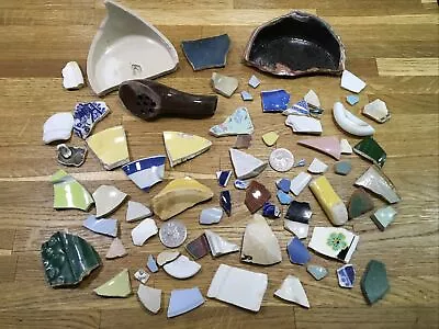 Buy Sea Washed Pottery And Ceramic Pieces From Lyme Regis. Arts And Crafts. • 6.99£