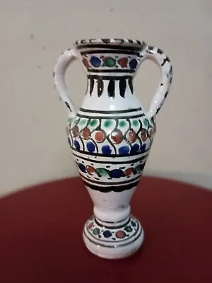 Buy Vintage Handmade Pottery Vase Colorful 6  Vessel   • 8.44£