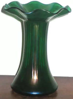 Buy Austrian Iridescent Green Glass Vase  Art Nouveau • 90£