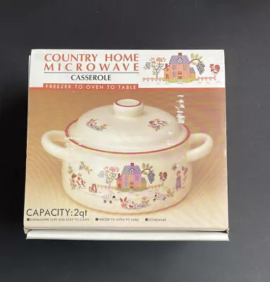 Buy JAMESTOWN STONEWARE OLD COUNTRY FARM DUTCH OVEN POT CASSEROLE WITH LID 2 Quarts • 42.65£