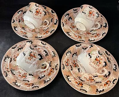 Buy Victorian Circa 1920's Melba China 4 X Tea Trios Imari Hand Embellished Pattern • 20£