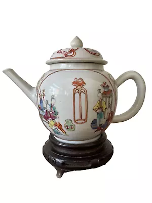 Buy Antique Chinese Qing Dynasty Ceramic Teapot Famille Rose 18/19th Century • 325£