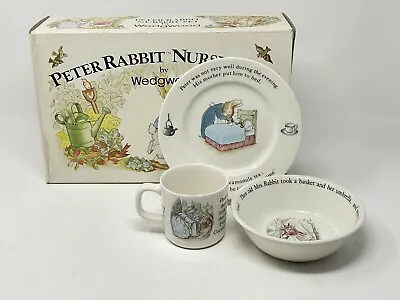 Buy Wedgewood Peter Rabbit 3 Piece Nursery Set Mug Plate Bowl *New In Box  • 21.31£