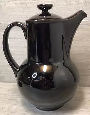 Buy Vintage Poole Pottery Lapis Dark Brown  Tea Pot Or Coffee Pot Large VGC Rare • 24£