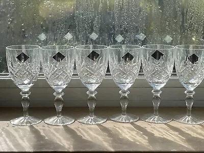 Buy Edinburgh Crystal Wine Glasses X 6 Set Continental Collection 6 1/2 Inch • 50£