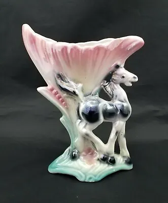 Buy Vintage Lustre Vase With Horse Figurine Marked Foreign • 8.99£