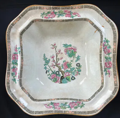 Buy Used Vintage China Myott Staffordshire England Indian Tree Dish Bowl Cracked • 4.73£