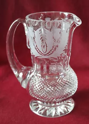 Buy Cracked Edinburgh Crystal Thistle Pattern - Water Jug For Whisky - Signed • 10£