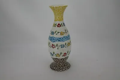 Buy Vintage(1950s) Italian Tube Lined MCM Mid Century Vase, Unique Mixed Texture • 27£