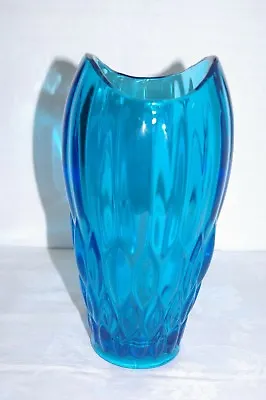 Buy Sklo  Union Bohemian Czech Rudolfova Hut 10  Art Glass Blue  Vase 12992 Hi/Lo • 25£
