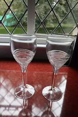 Buy 2 Stuart Crystal/Jasper Conran  Strata  Wine Glasses Unused Condition 25cm Tall • 98£