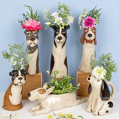 Buy Village Pottery Ceramic Top Dog Vase And Planter Range • 27.99£