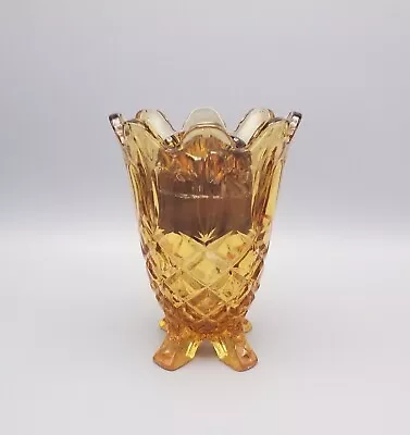 Buy Sowerby Amber Glass Vase With Flower Frog • 13.20£