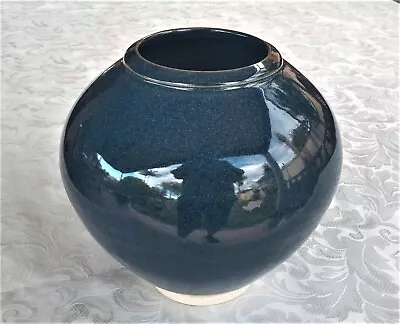 Buy Errol Barnes Australian Studio Pottery Blue Speckled Glaze Pottery Vase • 92.89£
