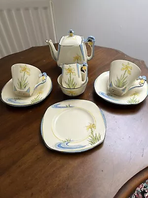 Buy Wonderful Art Deco Burleigh Ware Tea For Two Imperial Shape Iris • 20£
