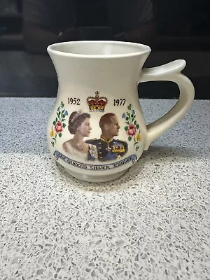 Buy Prinknash Pottery Queens Silver Jubilee 1952 - 1977 Decorated Mug Cup • 2£
