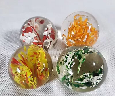 Buy Glass Paperweights Bundle X 4 Various Size  Decorative Collectable Vintage Rare • 14.99£