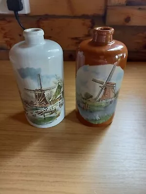 Buy 2 X Vintage Delft Stoneware 'Apostel' Bottles Decorated By JCV Hunnik (empty) • 30£