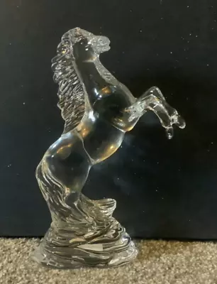 Buy Large Signed WATERFORD Crystal Rearing Horse Statue Figurine Sculpture • 50£