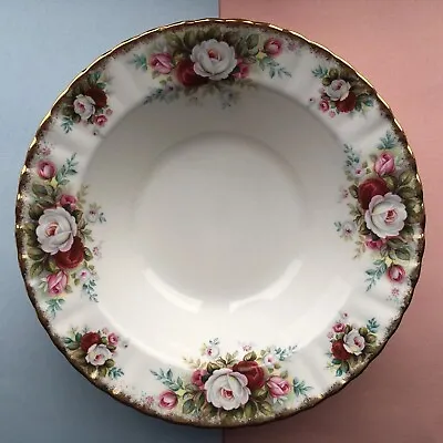 Buy Vintage Royal Albert  Celebration  Dinner Set Soup Bowl Rimmed 20 Cm Roses🌹🌷 • 11.95£