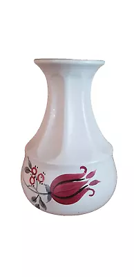 Buy Engish Mid Century Modern Floral Flower Pottery Vase By E Radford C1950s • 8.50£
