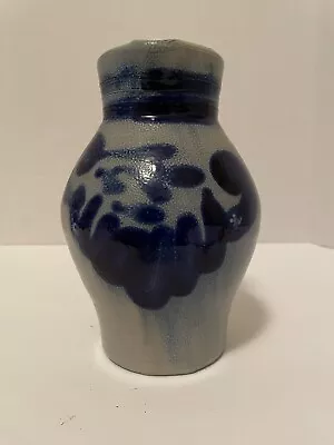 Buy Westerwald German Pottery Cobalt Blue Salt Glaze Gray Stoneware 7 1/2” Pitcher • 25.88£