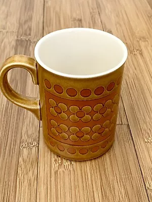 Buy Hornsea Brown & Orange Floral Pottery Saffron Coffee Mug 1976 Kitchenware 300ml • 14.99£