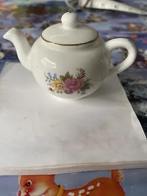 Buy Vintage Phildale Bone China White Floral Miniature Teapot • 1£