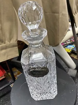 Buy Vintage Burgoyne Lead Crystal Whisky Decanter.       With Whisky Label • 19.99£