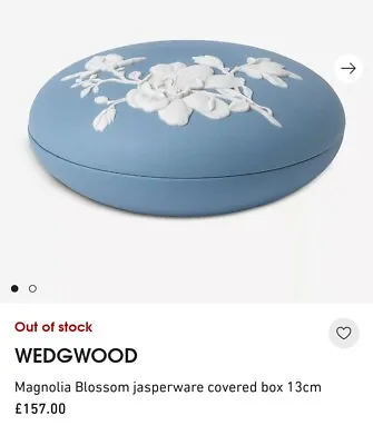 Buy Wedgwood Jasper Ware Covered Box Magnolia Blossom • 65£