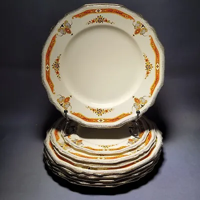 Buy 9 Pcs Set Beautiful Deco Alfred Meakin Marigold Astoria Shape Dinner Side Plates • 27.90£