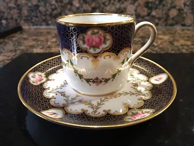 Buy Exquisite Copeland Spode Cabinet Cup And Saucer Thomas Goode Butterflies Roses • 18.50£