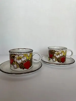 Buy  Vintage *RARE* Midwinter Strawberry Cup - 2 Cups And 2 Saucers • 19.18£