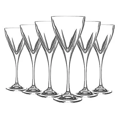 Buy RCR Crystal 6x Fusion Wine Glasses Set Cut Glass Stemware Goblets 250ml • 23£