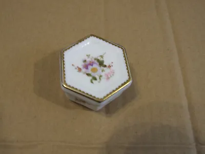 Buy Royal Crown Derby  Derby Posies  Bone China Pill Box Dish Hexagonal 5cm Vintage • 0.99£