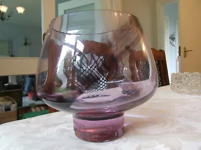 Buy Large Amethyst/Purple Art Glass Bowl • 16£