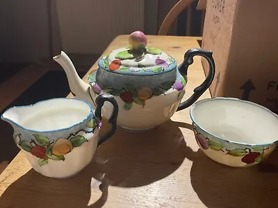 Buy Crown Staffordshire (england) Miniature Porcelain  Teapot, Sugar Bowl, Creamer • 13£