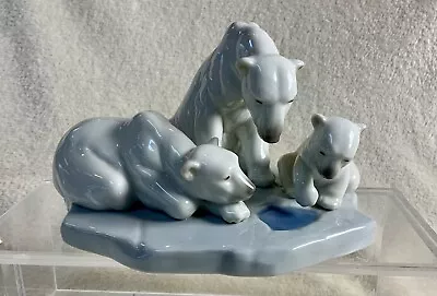 Buy Lladro ‘Bearly Love’ #1443 Polar Bear Family Figurine-Excellent Condition • 52.18£